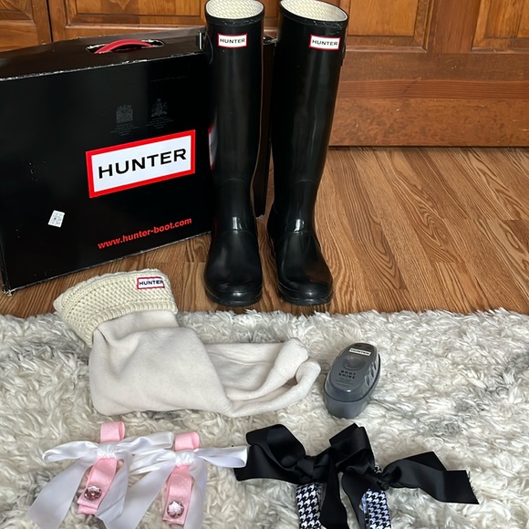 Hunter Shoes - Hunter Originally Gloss Tall Boot Black
